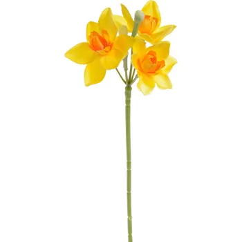 umělá květina Umělý narcis 36 cm - žlutooranžová