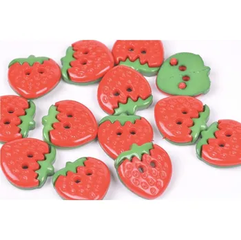 Knoflík Knoflík jahoda 182 dvojdírková vel 24" balení 50 kusů