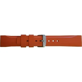Řemínek na hodinky Traser řemen pryžový pro modely GunMetal - oranžový - 22 mm + 5 let záruka a dárek ZDARMA