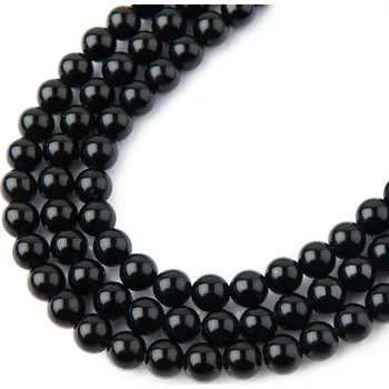 Dětské navlékací korálky Korálky z minerálu Černý obsidián 4 mm