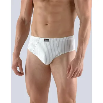 Slipy Pánské slipy se širším bokem 71093P - bílá tm. šedá - 58/60