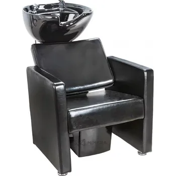 Kadeřnické křeslo Kadeřnický mycí box LORA - lesklá černá