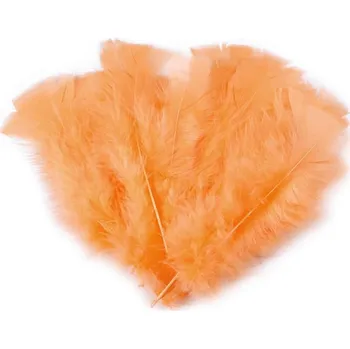 Příze Krůtí peří délka 11-17 cm - 35 lososová tmavá