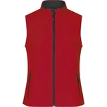 James & Nicholson (Daiber) Dámská softshellová vesta JN1127 - Červená / černá | 2XL