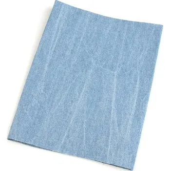 Textilní nažehlovací páska Nažehlovací záplaty riflové 20x43 cm - 1 modrá jemná