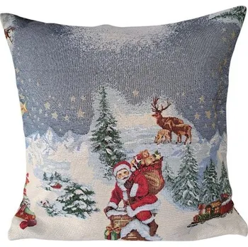 Dekorativní polštářek Vánoční polštář Santa - dárky 45x45 cm