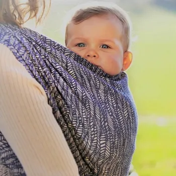 Šátek na nošení dítěte Neobulle Jungle marine Seacell - délka 4,6m