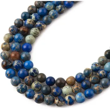 Korálek Korálky z minerálu Jaspis imperial modrý 4 mm