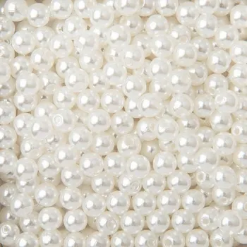 Dětské navlékací korálky Plastové korálky imitace perel 6 mm