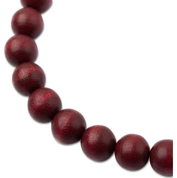 Dětské navlékací korálky Manumi české dřevěné korálky 12 mm mahagon