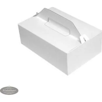 Svatební dekorace MAZUREK Krabice na svatební koláče a výslužku s uchem - 27x18x8cm.