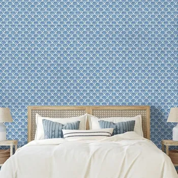 Tapeta Dovido Tapeta modré geometrické vzory