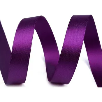 Stuha Atlasová stuha oboulící šíře 15 mm návin 20 metrů - 519 fialová gerbera