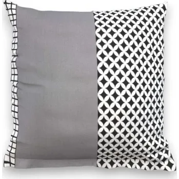 Bytový textil Povlak na polštář hladká bavlna GRID šedé - 40x40cm