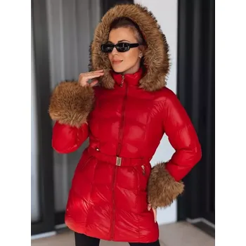 Dámské oblečení Dstreet Dámská bunda DSTREET TY5321 ČERVENÁ XL