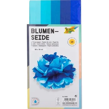 kreativní sada Sada hedvábných papírů 10 listů odstíny modré