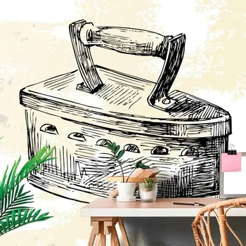 Tapeta Dovido Samolepící tapeta retro žehlička