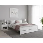 Postel IKAROS DOUBLE 140 x 200 cm, bílá Rošt: Bez roštu, Matrace: Bez matrace