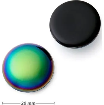 Korálek Skleněný kabošon 20 mm mandarin