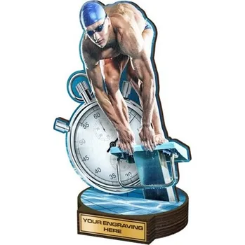 Poháry Bauer Dřevěná plaketa RW126 | Plavání