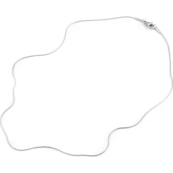 Náhrdelník Hadí řetízek z nerezové oceli 0,09x43 cm - platina