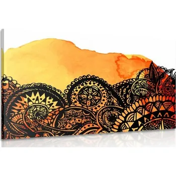 Obraz Dovido Obraz Mandala oranžový akvarel