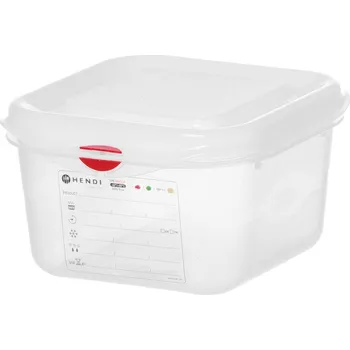 Nádoba GN 1/6 polypropylen, HENDI, GN 1/6, 1,7L, Průhledná, 176x162x(H)100mm