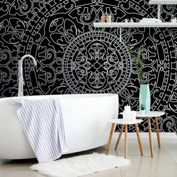 Tapeta Dovido Tapeta orientální ornament v černobílém