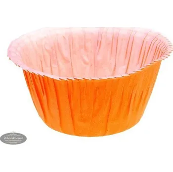 Jednorázové nádobí Pečící košíčky na muffiny samonosné - oranžové 50 ks