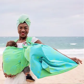 Šátek na nošení dítěte Fidella Outer space neptune - délka 4,6m