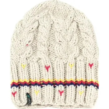 Čepice Zimní čepice s třemi pruhy béžová