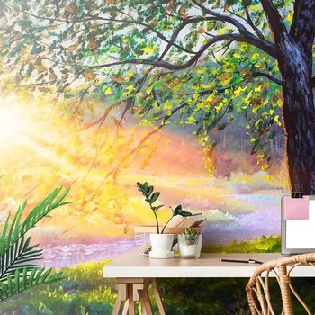 Tapeta Dovido Samolepící tapeta východ slunce v lese