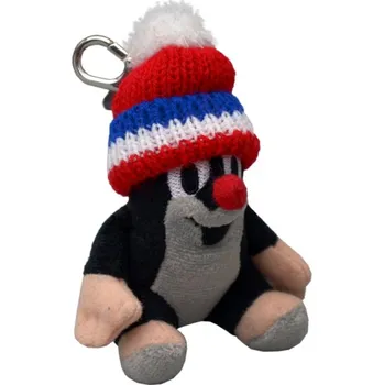 Moravská ústředna Krtek 9cm sedící, kulich červený trikolora, karabina