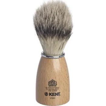 Štětka na holení Kent VS80 — Small Wooden Badger Effect Bristle Shaving Brush