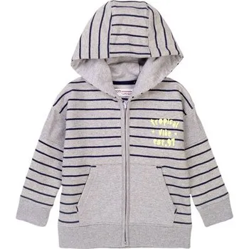 Chlapecká mikina Mikina chlapecká s kapucí celopropínací, Minoti, Mood 3, šedá - 80/86 | 12-18m