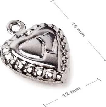 Přívěsek Přívěsek z chirurgické oceli 316L zdobené srdce