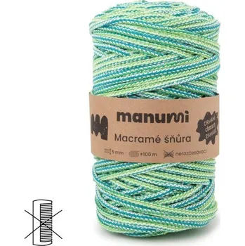 Obraz Manumi Macramé šňůra 5mm odstíny zelené