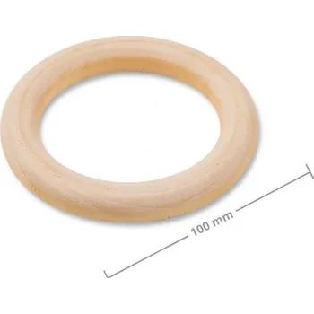 Korálek Dřevěný dekorační kroužek 100x15mm