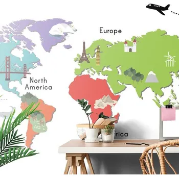 Tapeta Dovido Samolepící tapeta mapa s dominantami