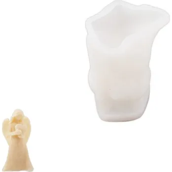 kreativní sada Manumi Silikonová forma pro kreativní hmoty ve tvaru anděla se srdcem 70x50x105mm