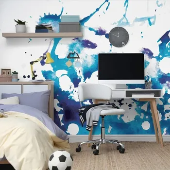 Tapeta Dovido Tapeta modrý akvarel v abstraktním provedení