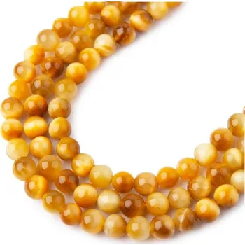 Dětské navlékací korálky Korálky z minerálu Zlaté tygří oko AA 4 mm