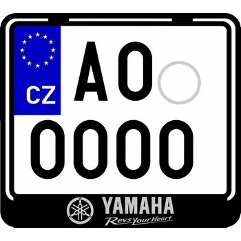 Držák SPZ 3D SPZ Nosič SPZ na motorku s 3D motivem Yamaha