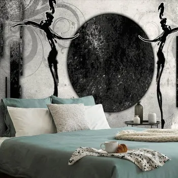 Tapeta Dovido Samolepící tapeta africký tanec v černobílém