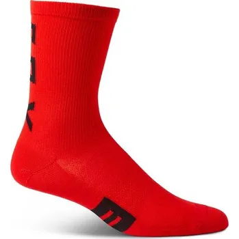 Pánské ponožky Fox Racing Dlouhé ponožky FOX Flexair Merino Sock 6", červená - S/M