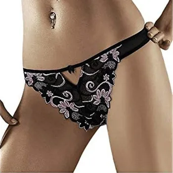 Kalhotky Dámská tanga Florence pink - černo-růžová - M