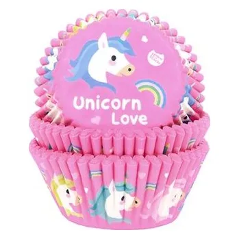 Krabice na pečivo Cukrářské pečící košíčky Jednorožec - Unicorn Love - 50 ks - House of Marie