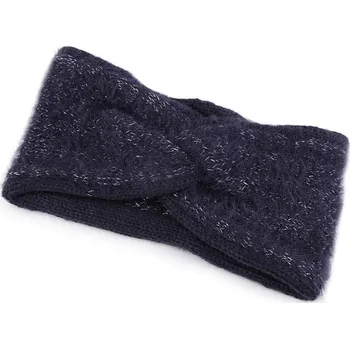 Čepice Dámská zimní čelenka s lurexem - 20 modrá tmavá