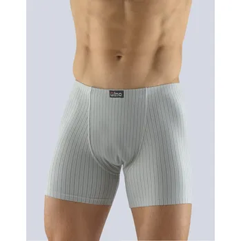 Pánské spodní prádlo Pánské boxerky s delší nohavičkou - sv. šedá šedá - 54/56