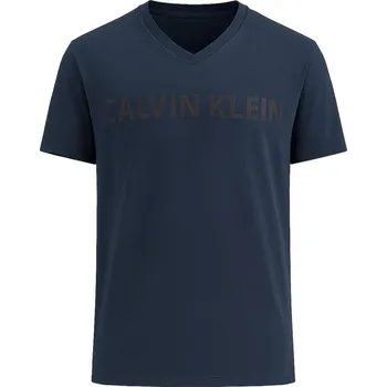 Pánské tričko Calvin Klein pánské tričko s krátkým rukávem Logo Print Iconic Navy Blue